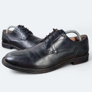 Franco Fortini Gideon Classic Black Leather Dress Shoes Memory Foam Size 11